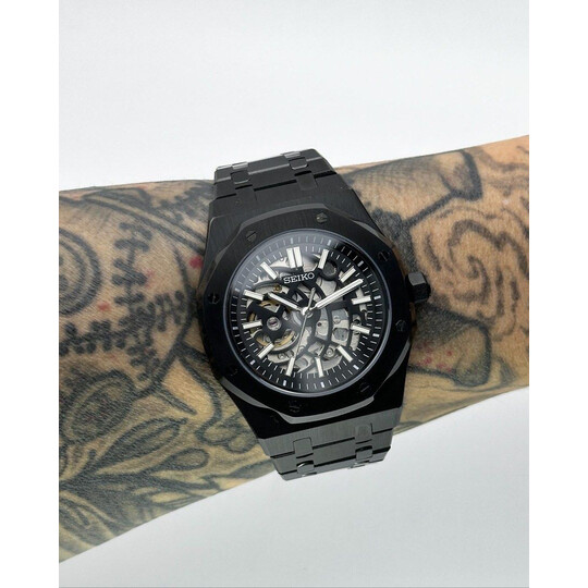 Custom Seiko Mod • Black Skeleton AP • 42mm